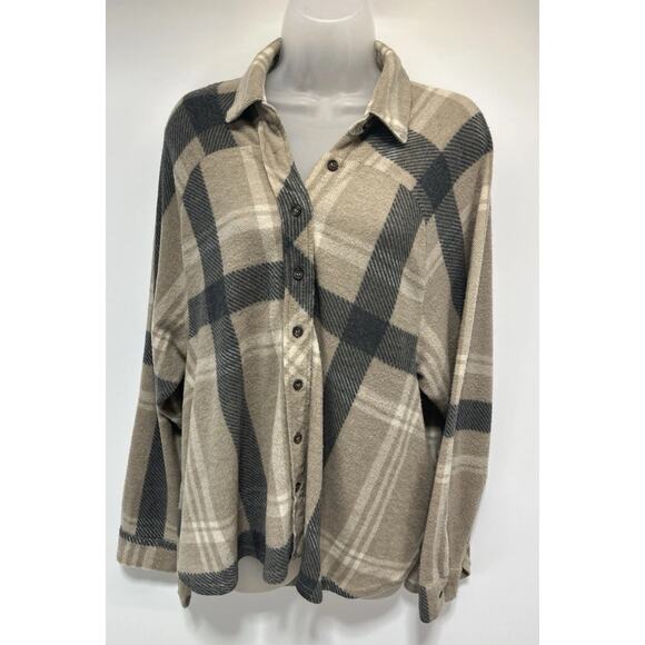 Carly Jean Los Angeles Women’s Oversized Button Down Flannel Size Small - Picture 1 of 7